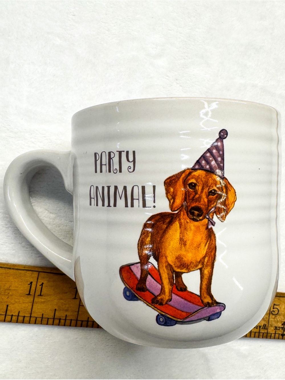 Party Animal Dog Skateboard Coffee Mug